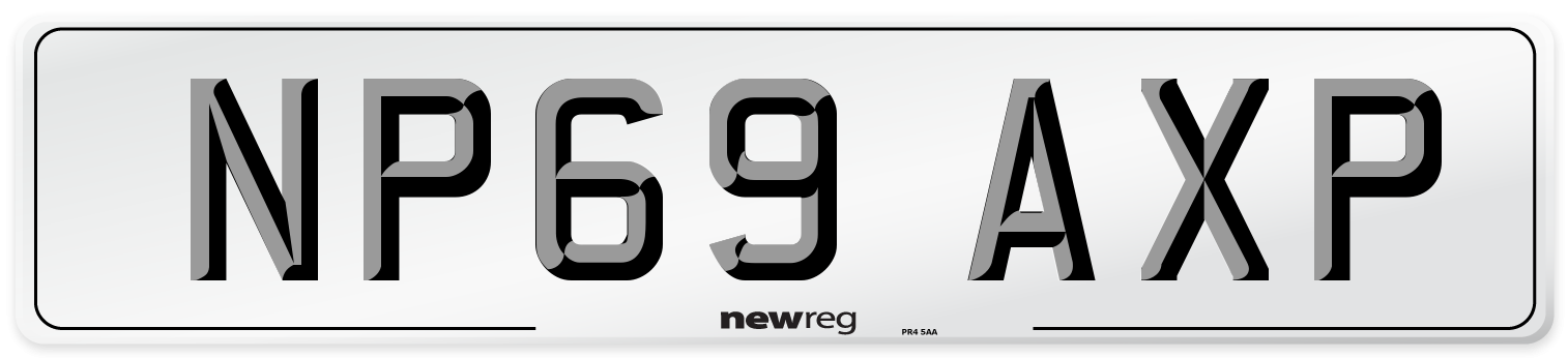 NP69 AXP Number Plate from New Reg